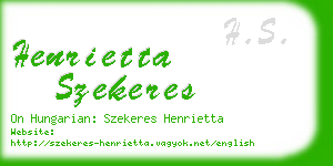 henrietta szekeres business card